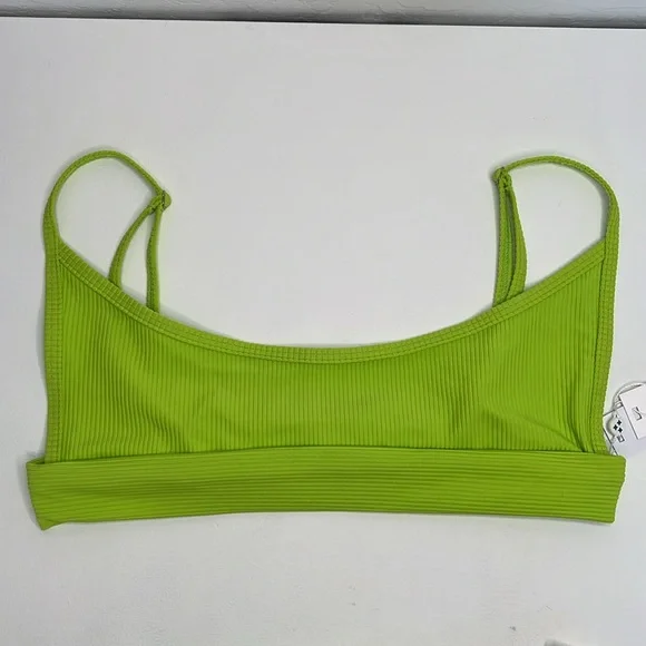 NWT Frankie’s Bikinis Gavin Ribbed bikini set XL neon green - Picture 9 of 16